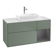 V&B Meuble sous lavabo Finion 120 cm, Pl blanc mat, Rg A mat laqué, Oli. mat laqué-1
