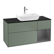 V&B Meuble sous lavabo Finion 120 cm, Pl blanc mat, Rg A mat laqué, Oli mat laqué