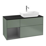 V&B Meuble sous lavabo Finion 120 cm, Pl blanc mat, Rg A mat laqué, Oli mat laqué