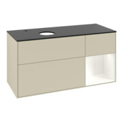 V&B Meuble sous lavabo Finion 120 cm, Pl blanc mat, Rg blanc mat laqué, si gris mat laqué-3