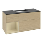 V&B Meuble sous lavabo Finion 120 cm, Pl blanc mat, Rg gauche, surface laquée, Oa ven-3