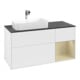V&B Meuble sous lavabo Finion 120 cm, Pl blanc mat, Rg gris saumon, Laqué blanc mat