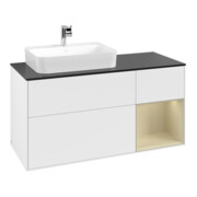 V&B Meuble sous lavabo Finion 120 cm, Pl blanc mat, Rg gris saumon, Laqué blanc mat-4