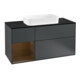V&B Meuble sous lavabo Finion 120 cm, Pl blanc mat, Rg l chêne sauvage, md blanc mat Lac-1