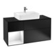 V&B Meuble sous lavabo Finion 120 cm, Pl blanc mat, Rg laque blanc, bleu mat-1