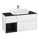 V&B Meuble sous-lavabo Finion 120 cm, Pl blanc mat, Rg laqué blanc brillant-1