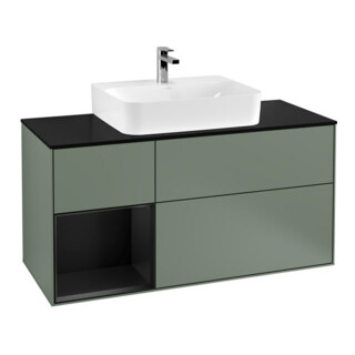V&B Meuble sous-lavabo Finion 120 cm, Pl blanc mat, Rg laqué blanc, Oli mat laqué