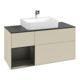 V&B Meuble sous lavabo Finion 120 cm, Pl blanc mat, Rg laqué blanc, si gris mat laqué-1
