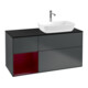 V&B Meuble sous lavabo Finion 120 cm, Pl blanc mat, Rg Peo mat Laqué, avec bl. mat Lacqué-1