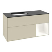 V&B Meuble sous lavabo Finion 120 cm, Pl blanc mat, Rg rouge blanc mat Lac, si Gris mat Lac-4