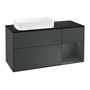 V&B Meuble sous lavabo Finion 120 cm, Pl blanc mat, Rg rouge mat brillant, mat brillant-1