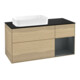 V&B Meuble sous-lavabo Finion 120 cm, Pl blanc mat, Rg rouge médium brillant, Oa ven-1
