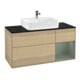 V&B Meuble sous-lavabo Finion 120 cm, Pl blanc mat, Tiroir droite, Huilé avec laque, Oa ven-1