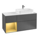V&B Meuble sous-lavabo Finion 120 cm, pl blanc mat, tiroir gauche, anthracite mat-1