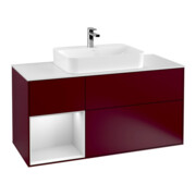 V&B Meuble sous-lavabo Finion 120 cm, Pl blanc mat, Tiroir gauche blanc mat, Poignée mat