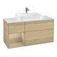 V&B Meuble sous-lavabo Finion 120 cm, pl blanc mat, tiroir gauche Oa ven, Oa ven-1