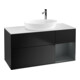 V&B Meuble sous-lavabo Finion 120 cm, Pl blanc mat, tiroir médian mat, bleu mat-1