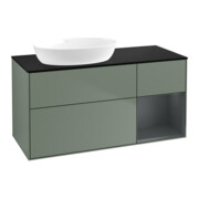 V&B Meuble sous lavabo Finion 120 cm, Pl blanc mat, Tiroir médium mat laqué, Huile mat laqué-1