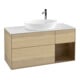 V&B Meuble sous lavabo Finion 120 cm, pl blanc, régale noyer ven, oa ven-1