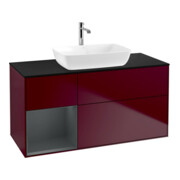 V&B Meuble sous-lavabo Finion 120 cm, Pl bleu, Étagère médium, Laqué, Peo m
