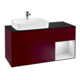 V&B Meuble sous lavabo Finion 120 cm, Pl bleu m, Étagère droite blanche m Lac, Peo m-1