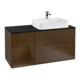 V&B Meuble sous lavabo Finion 120 cm, Pl bleu m, étagère gauche wal ven, wal ven-1