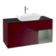 V&B Meuble sous-lavabo Finion 120 cm, Pl bleu m, Étagère Oli. m Lac, Peo m