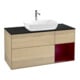 V&B Meuble sous-lavabo Finion 120 cm, Pl bleu m, Étagère Peo m Lac, Oa ven-1