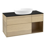 V&B Meuble sous-lavabo Finion 120 cm, Pl bleu m, Étagère wal ven, Oa ven
