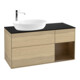 V&B Meuble sous lavabo Finion 120 cm, Pl bleu m, Reg chêne, Oa chêne-1