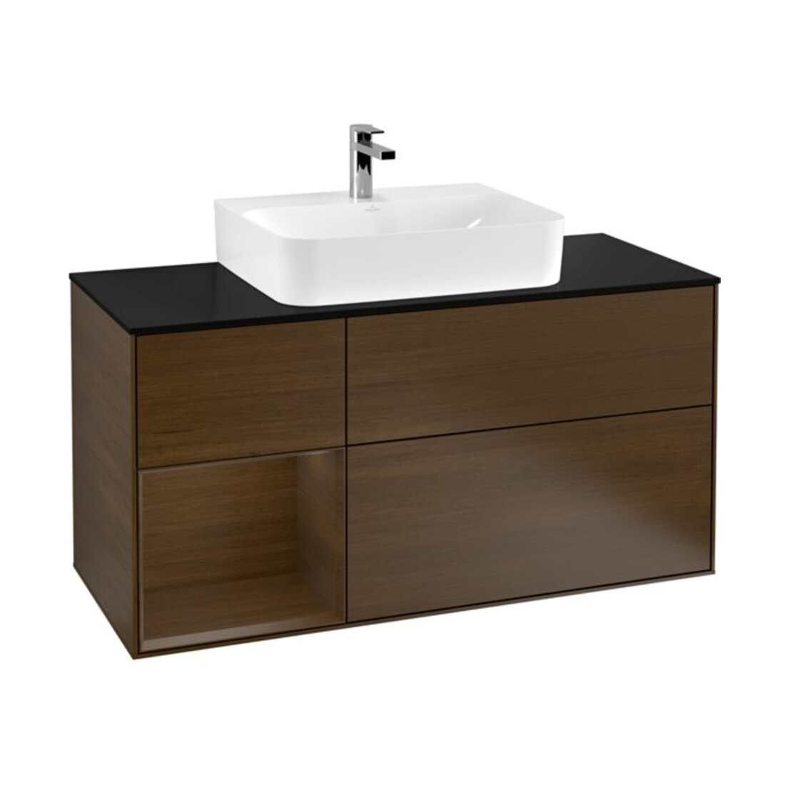 V&B Meuble sous lavabo Finion 120 cm, Pl bleu m, Reg gauche wal ven, wal ven