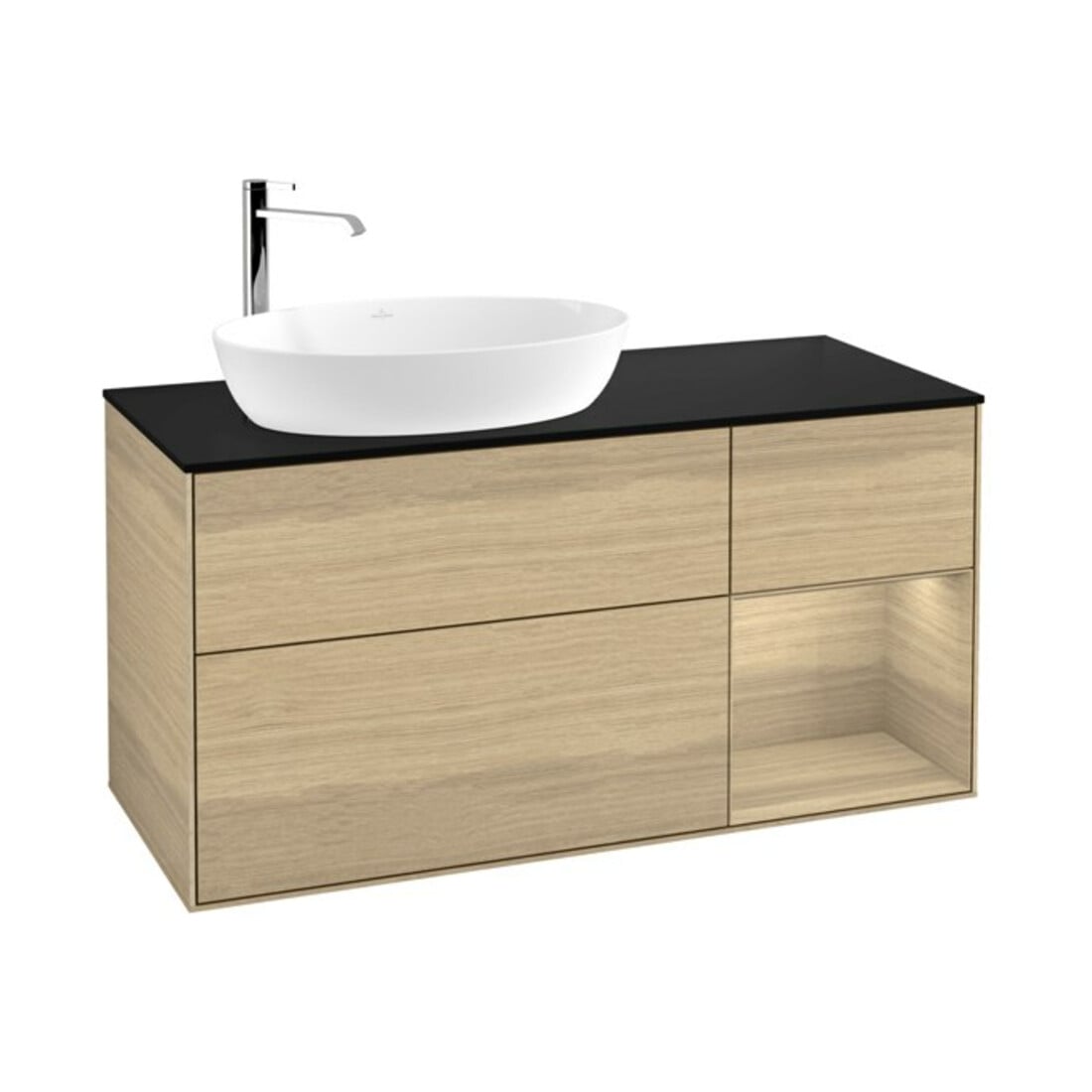 V&B Meuble sous-lavabo Finion 120 cm, Pl bleu m, Reg Oa ven, Oa ven