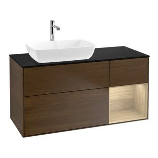 V&B Meuble sous lavabo Finion 120 cm, Pl bleu m, Reg Oa ven, wal ven