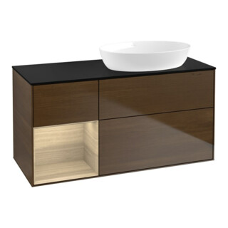 V&B Meuble sous lavabo Finion 120 cm, Pl bleu m, Reg Oa ven, wal ven
