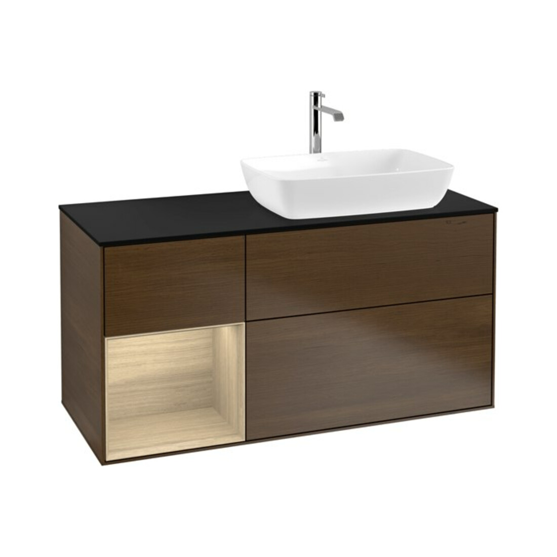 V&B Meuble sous lavabo Finion 120 cm, Pl bleu m, Reg Oa ven, wal ven