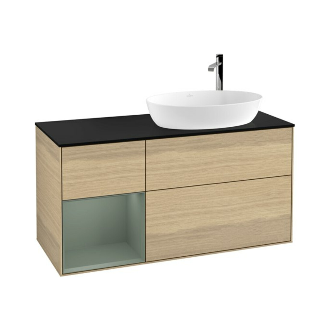 V&B Meuble sous lavabo Finion 120 cm, Pl bleu m, Rég Oli. m Lac, Oa ven