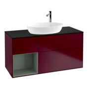 V&B Meuble sous lavabo Finion 120 cm, Pl bleu m, Reg Oli m Lac, Peo m
