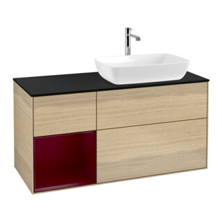 V&B Meuble sous-lavabo Finion 120 cm, Pl bleu m, Reg Peo m Lac, Oa ven