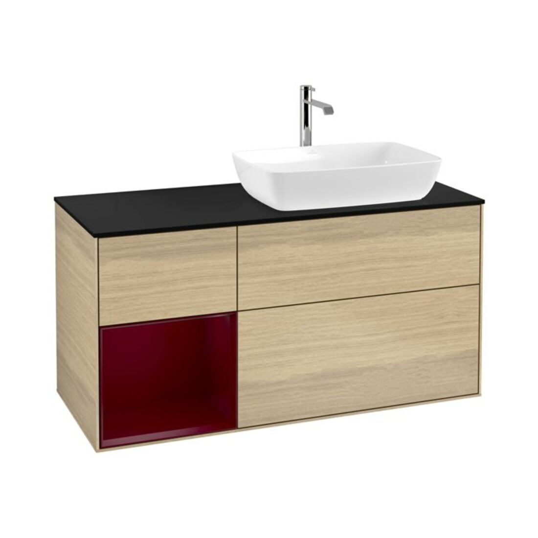 V&B Meuble sous-lavabo Finion 120 cm, Pl bleu m, Reg Peo m Lac, Oa ven