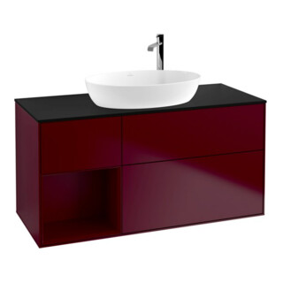 V&B Meuble sous lavabo Finion 120 cm, Pl bleu m, Reg Peo m Lac, Peo m