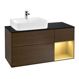 V&B Meuble sous lavabo Finion 120 cm, Pl bleu m, Reg re gol m, wal ven