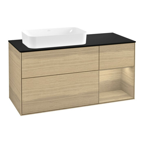 V&B Meuble sous lavabo Finion 120 cm, Pl bleu m, Reg re Oa ven, Oa ven