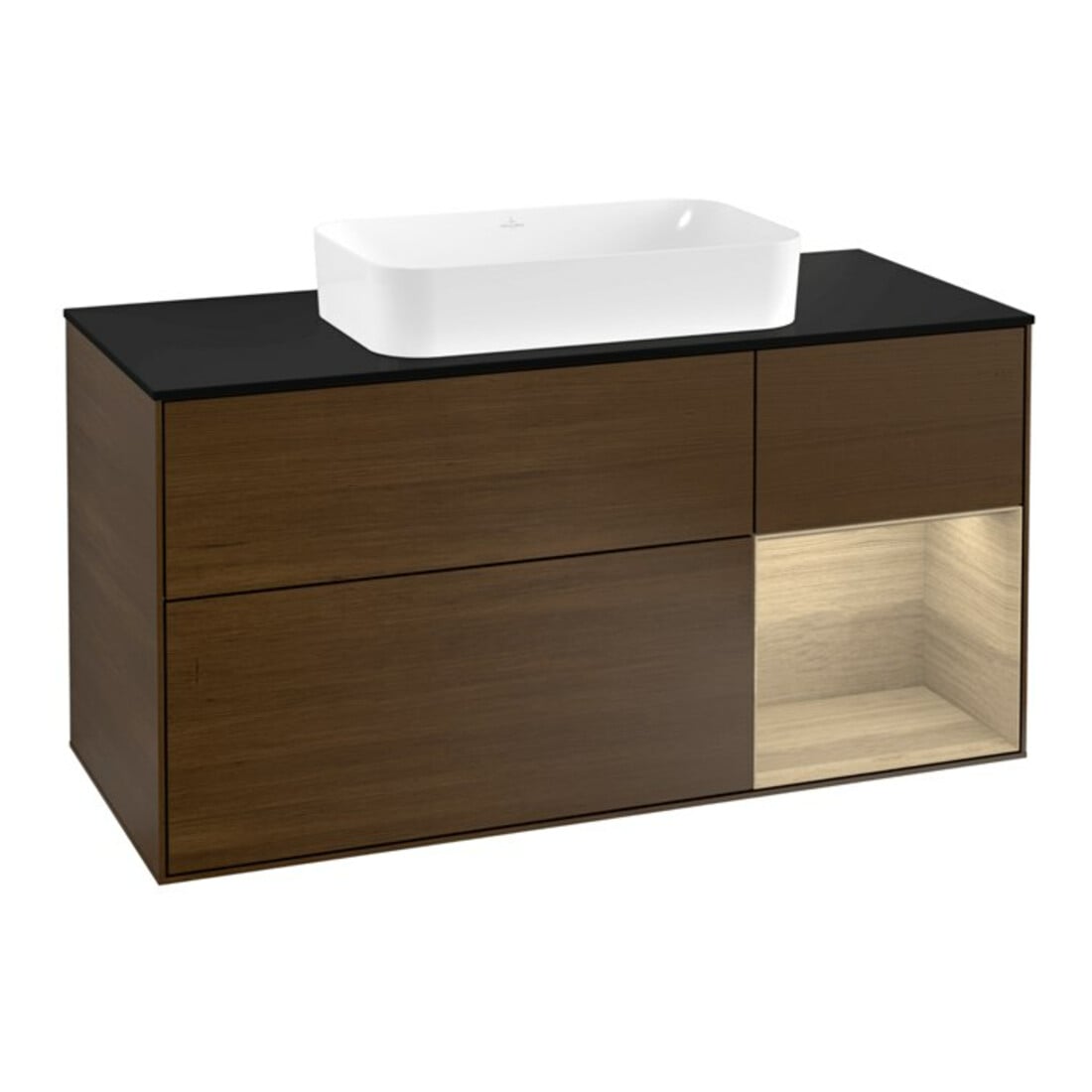 V&B Meuble sous lavabo Finion 120 cm, Pl bleu m, Rég re Oa ven, wal ven