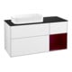 V&B Meuble sous lavabo Finion 120 cm, Pl bleu m, Reg re Peo, blanc brillant-1