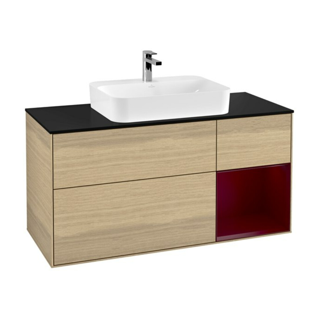 V&B Meuble sous lavabo Finion 120 cm, Pl bleu m, Reg re Peo m, Oa ven
