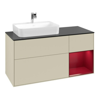 V&B Meuble sous lavabo Finion 120 cm, Pl bleu m, Reg re Peo, si Gr m Lac