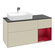 V&B Meuble sous lavabo Finion 120 cm, Pl bleu m, Reg re Peo, si Gr m Lac
