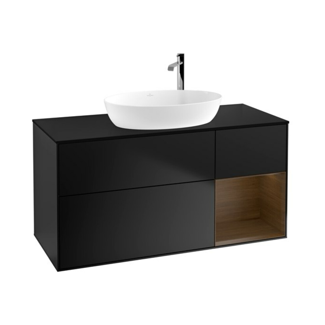 V&B Meuble sous lavabo Finion 120 cm, Pl bleu m, Reg wal ven, bleu m Lac