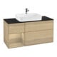 V&B Meuble sous lavabo Finion 120 cm, Pl bleu m, tiroir gauche Oa ven, Oa ven-1