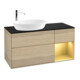 V&B Meuble sous lavabo Finion 120 cm, Pl bleu mat, Rayures or mat Lac, Oa ven-1